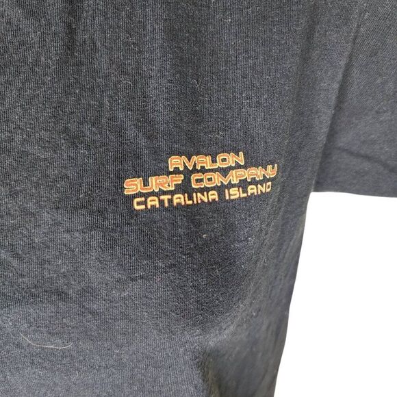 May the Surf Be With You Catalina Avalon Surf Co Tshirt Womens Size M Black - Picture 3 of 6